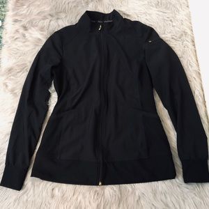 Cherokee Ifkex Zip Front Warm-up Black Jacket S/M